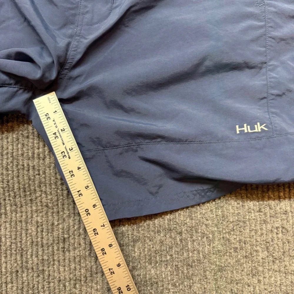 Huk Fishing Shorts Mens XXL Blue Performance Nylon‎ Cargo Hiking Board Shorts